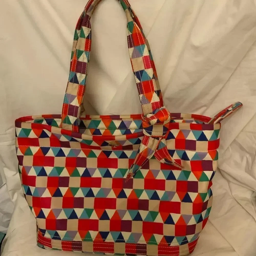 Kate Spade multi color purse baby diaper bag multi use tote washable Microfiber